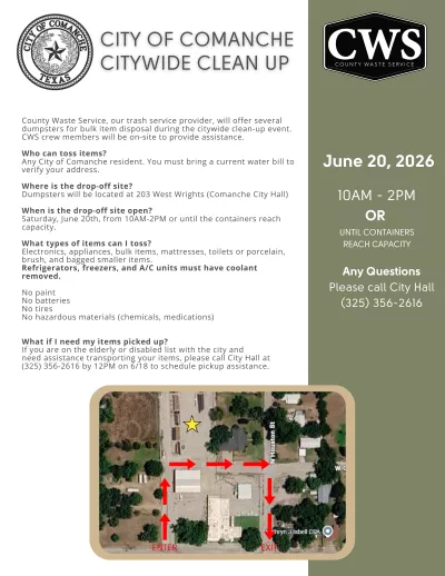 City Wide Cleanup June 20 2026